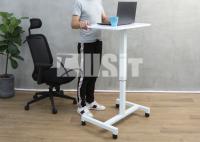 Jambe simple de taille d'amortisseur de bureau debout réglable hydraulique d'ordinateur portable