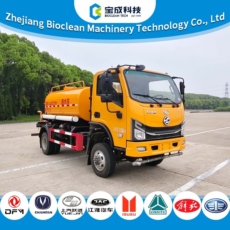 Wholesale 3.6 CBM Water Tank Truck for Construction Projects with Euro 6 Emission Standard