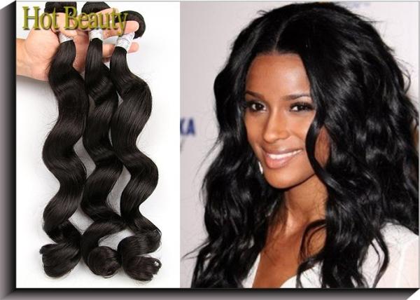 None Chemical Virgin Peruvian Hair Extensions Loose Wave 12- 28 Shedding Free