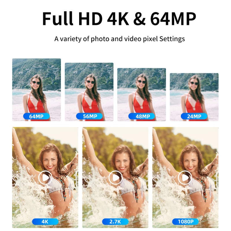 Retro Vintage  4K 64MP HD Waterproof Camera With IP68 5M Waterproof Auto Focus 16X Digital Zoom Underwater Camera for Snorkeling