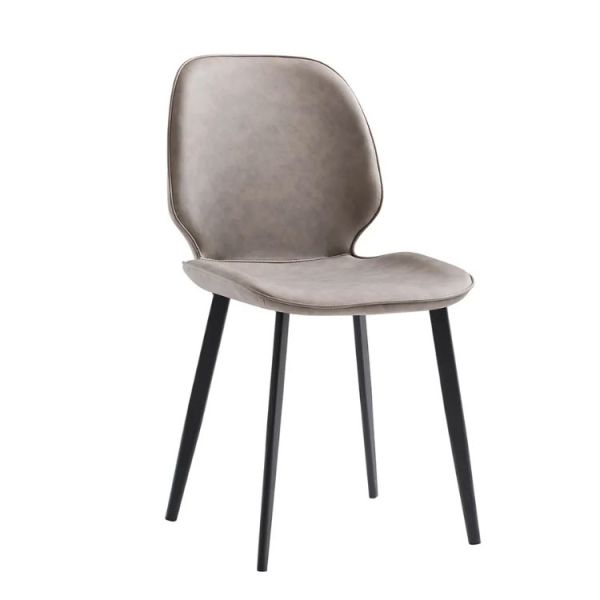 Cadeira de jantar moderna de 20,4 polegadas em couro antiarranhões