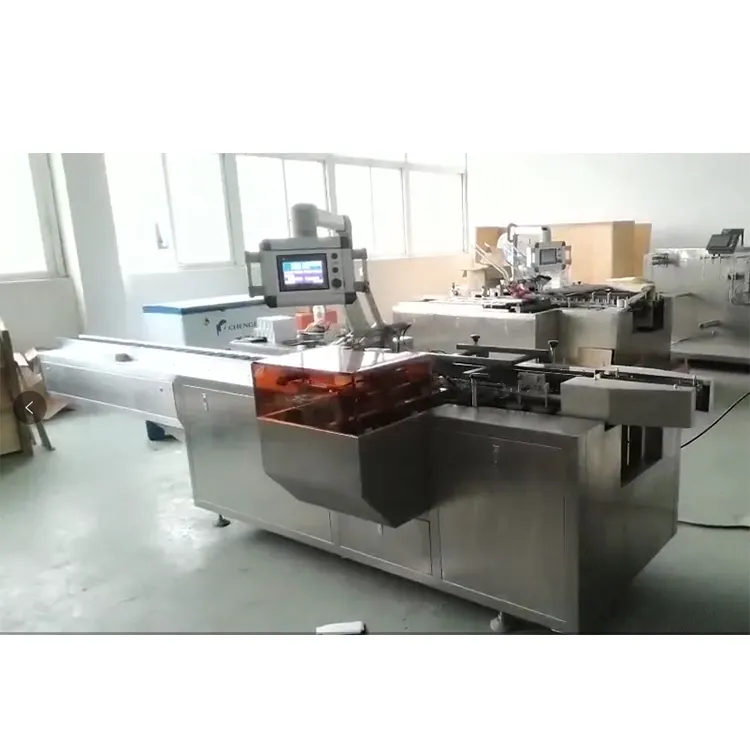 220V/380V Automatic Carton Packing Machinery Air Pressure 0.6Mpa 1350KG