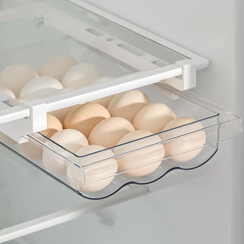 Transparent Plastic Storage Box for the Refrigerator  Drawer Style Egg Storage Box