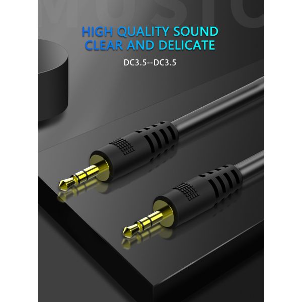 5 Feet 3.5 Mm Auxiliary Audio Cable , IPods Car Stereo Cable