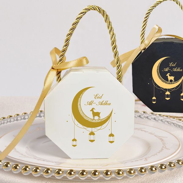 Premium Gift Bags Luxury Moon Goat Design Gold Foil Packaging For Candy Party Favors