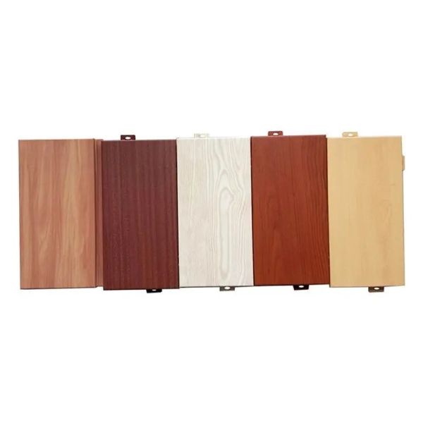 Wall Cladding Solid Color Interior / Outdoor Architectural Wood Grain Aluminum Panels