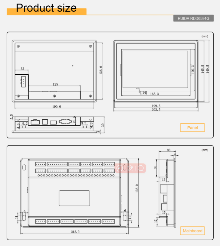 Ruida Single Track Oscillating Knife Cutting Controller RDD6584G 8 Axes