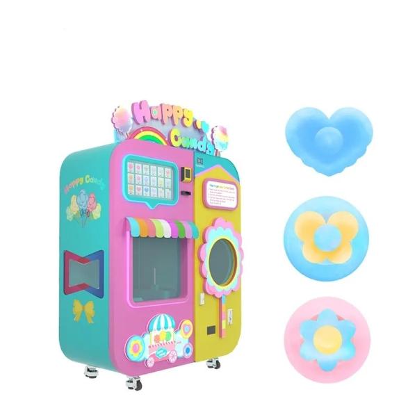 Vending Cotton Candy Machine Pink Dealer ODM Cotton Sugar Candy Making Vending Machine