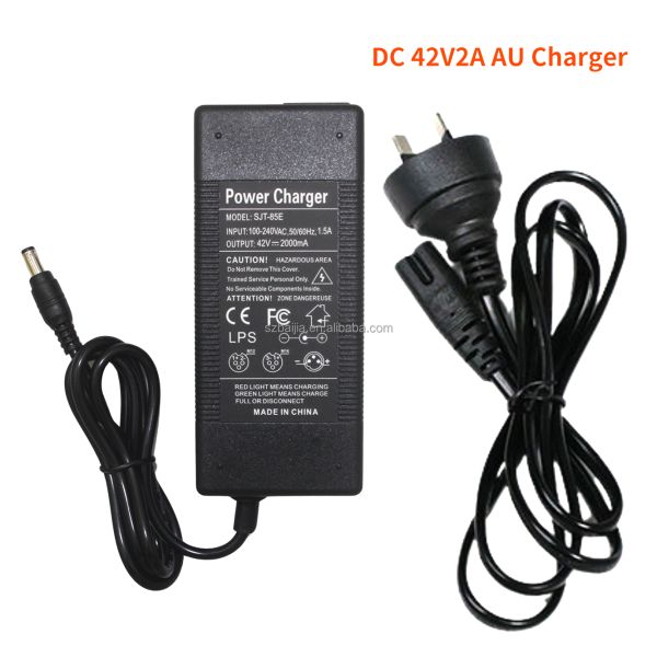 42V 2A  AU Head DC Electric Scooter Charger Adapter E Scooter Battery Charger