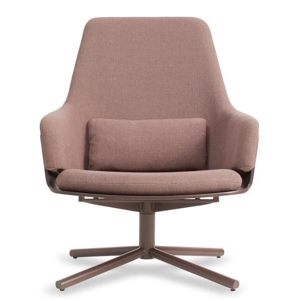 Blu Dot Lock Fiberglass Lounge Chair With With High Back And Surprising Mix Of Materials