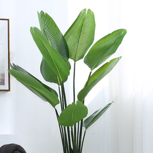 Indoor Bonsai Artificial Landing Plant Simulated Green Tropical Traveler Palm