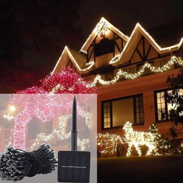 12m 100LEDs Solar Powered Fairy Lights Waterproof String Lights for Garden Decoration