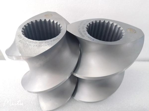 Diâmetro gêmeo 93mm dos elementos do parafuso da extrusora de parafuso de Maris 95 para o plástico da engenharia
