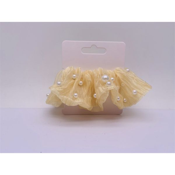 Accessoires de cheveux polyester pour enfants Elastique multicolore avec perle