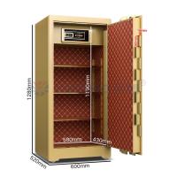 Coffre-fort biométrique à empreintes digitales H1280mm pour usage commercial, porte de 10mm d'épaisseur et boulons pleins brevetés