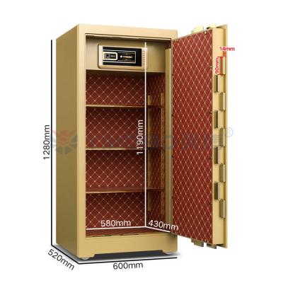 H1280mm Biometric Fingerprint Commercial Safe Box 10mm Thickness Of Door And Patent Solid Bolts