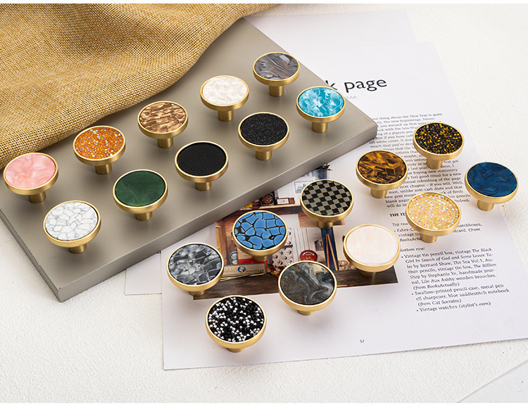 Hot Selling Zinc Shell Drawer Knobs Colorful Pulls for Kitchen Cabinets Bedrooms Bathrooms Outdoor Warehouse Living Room Screws