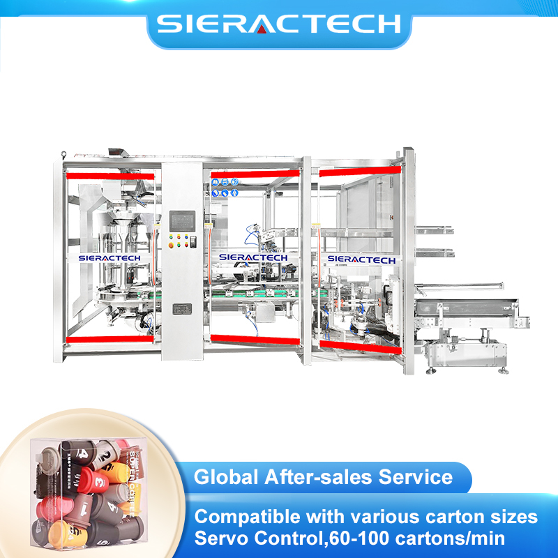 Automatic Coffee Capsule Cartoning Machine with Continuous Servo Operation and Vertical Feeding System