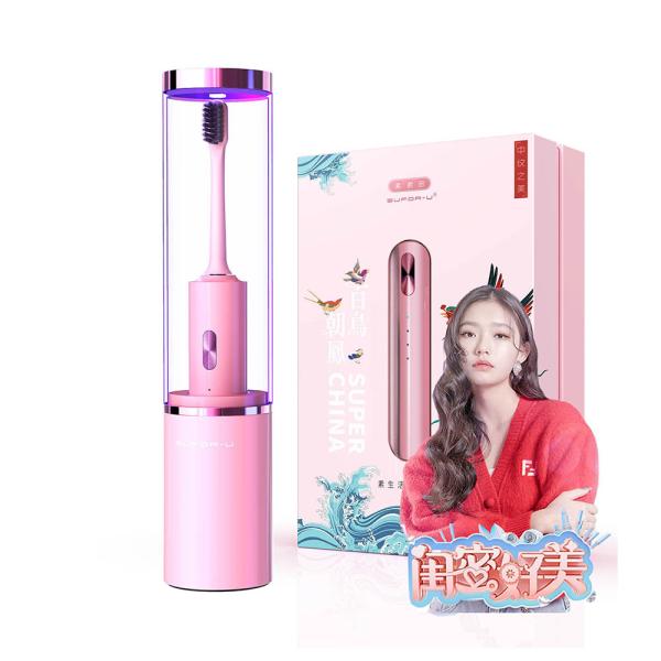 China fabrica fornecer 41000 Vpm Sonic escova de dentes elétrica recarregável com UV esterilização