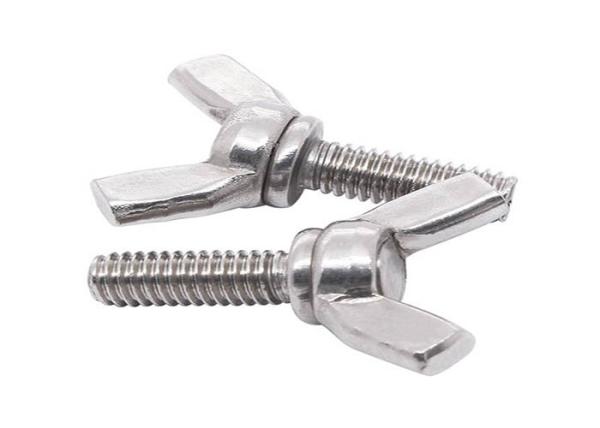 18-8 Stainless Steel Plain Round Wing Butterfly Wing Machine Screw With Hex Nut DIN316