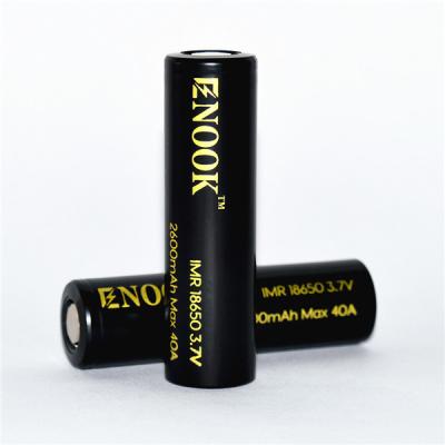 Enook alta taxa de descarga 18650 bateria recarregável 2600mah 20A célula de bateria 3.7V