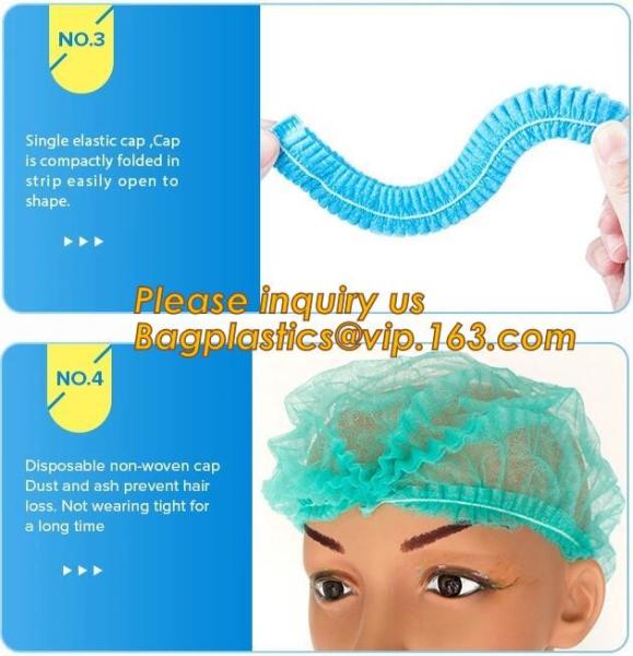 Elastic Cap covers, Medical Disposable Surgical Head Caps, Nonwoven Bouffant Mob Cap, Hair Net NURSE CAP