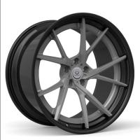 Matte Gun 2 morceaux a forgé les jantes noires de lèvres de satin de rotation des rais 20inch en métal de roues