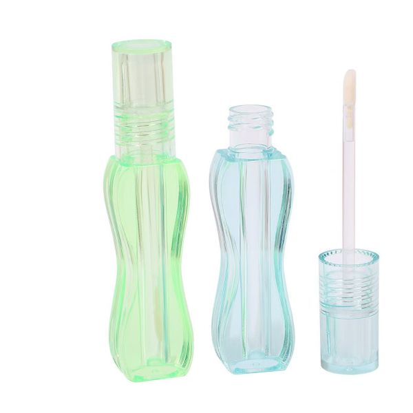 Colorido diseño único pequeña cintura plástico tubo de esmalte labial