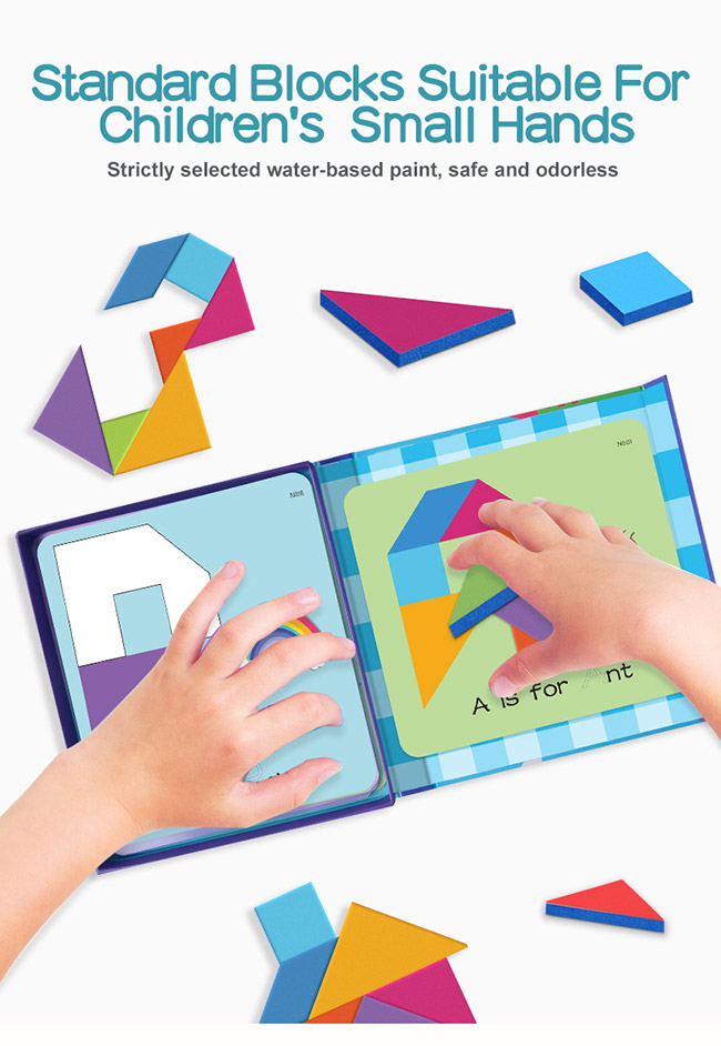 Уровень вверх по магнитному деревянному Tangram озадачивает воспитательные игры и озадачивает физическое развитие
