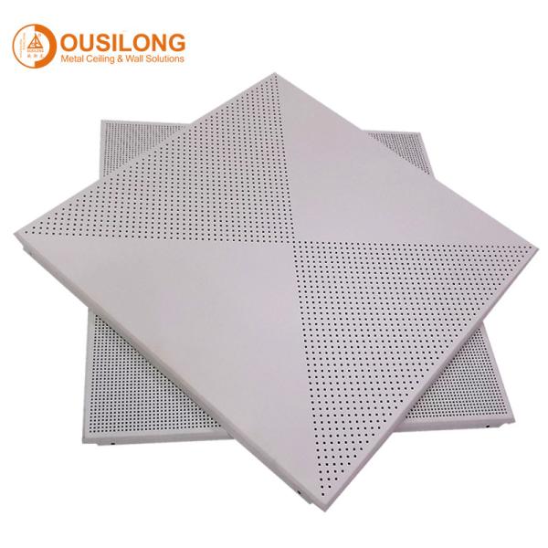 Acoustic False Aluminium Perforated Metal Ceiling Panel 600 X 600 X 0.6mm