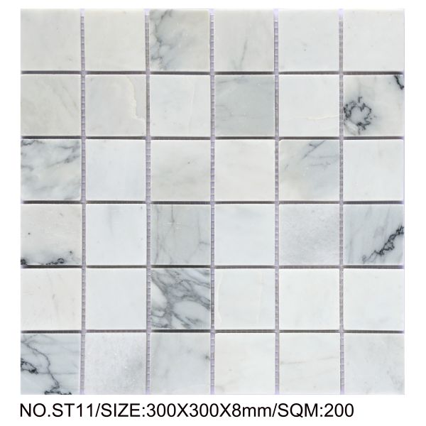 Mosaico de Piedra Natural Elegante de 300x300mm para Salón y Balcón