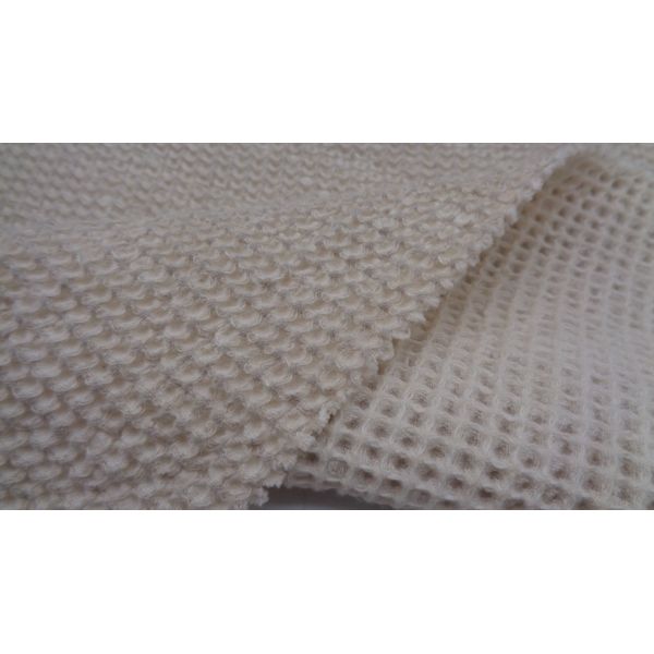 30% Linen 70% Cotton Fabric Waffle Pattern 311Gsm 150Cm Fashion