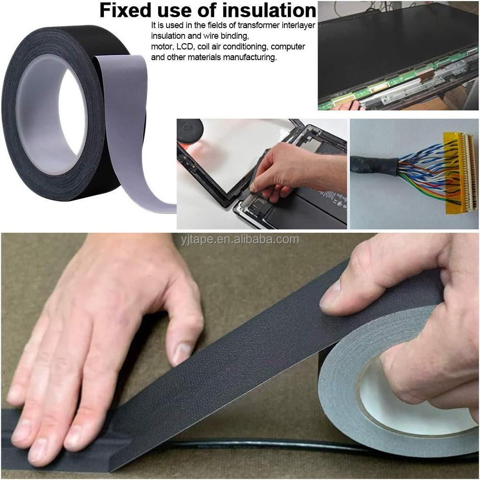 3 Inch Easy Tear Matte Gaffa Tape Black Heat Resistant Carton Package