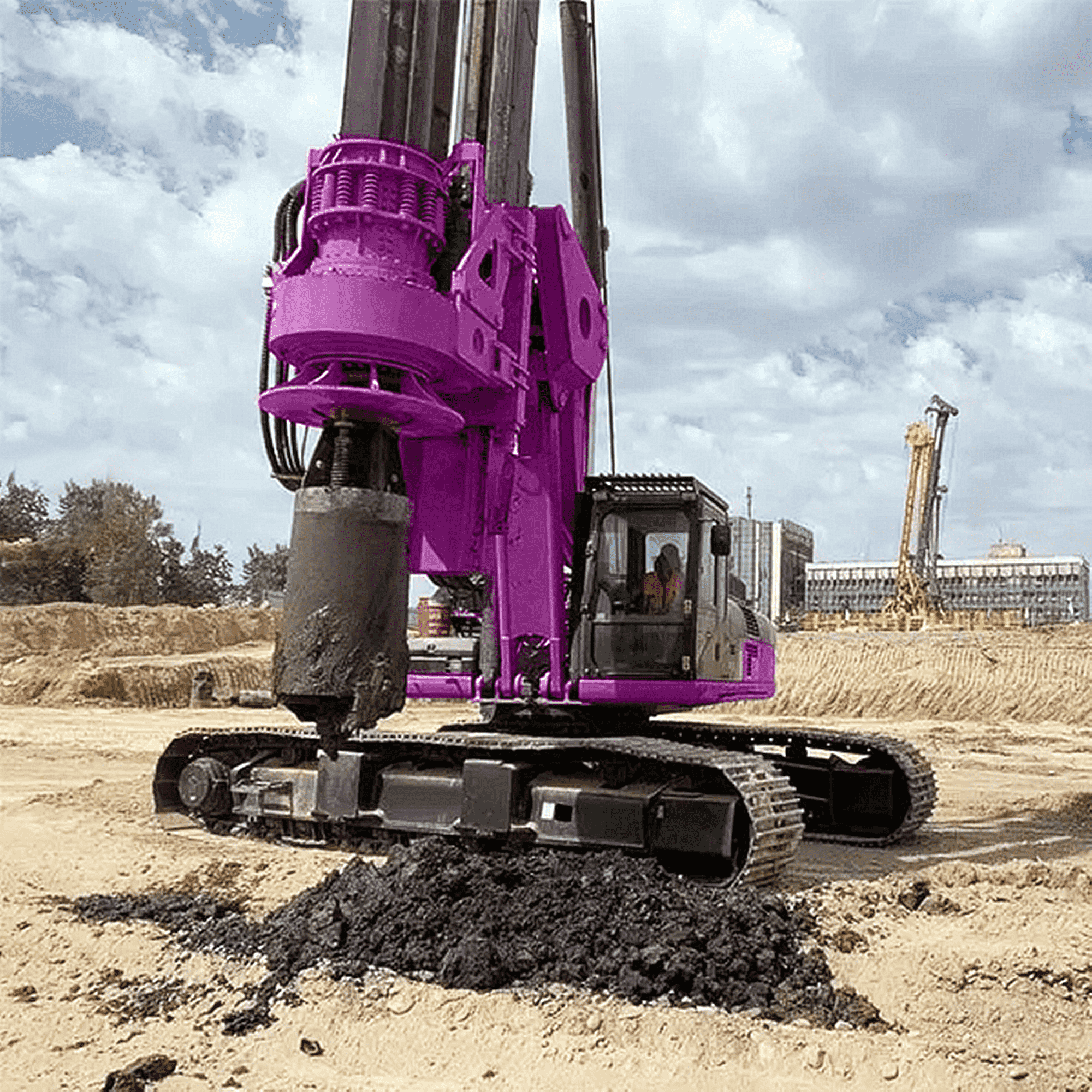 Rotary Drilling Rig Municipal Construction Pile Borehole Drilling Machine Hydraulic  Drilling Rig
