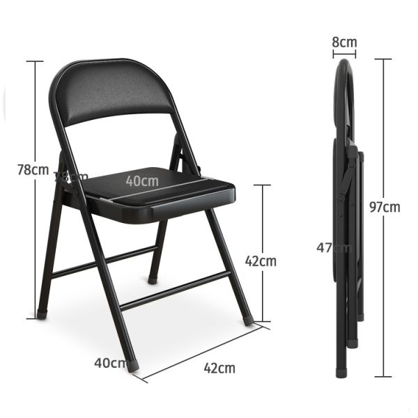 Outdoor Wedding Party Folding Chair Stackable Vinyl Chaise Pliante for Outdoor Events