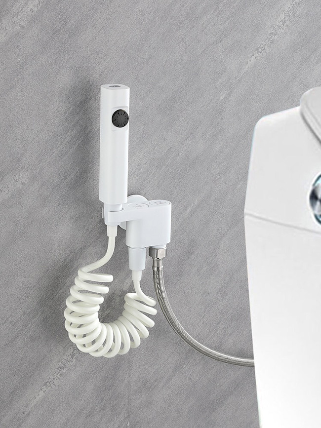 Набор спрейера мытья биде Shattaf белых аксессуаров Bathroom SS304 портативный