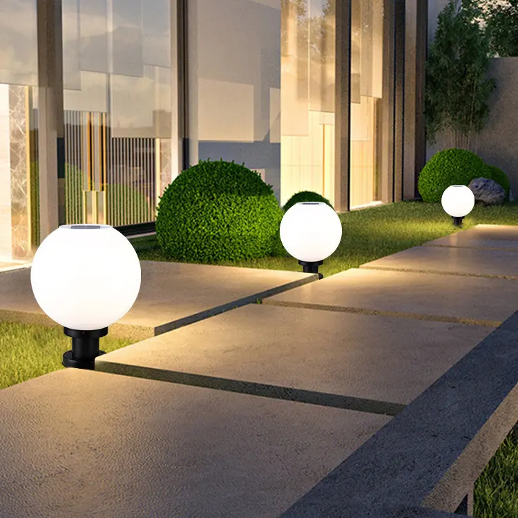 Smart Three-Color Remote-Controlled Solar Pillar Light , Courtyard Landscape Light