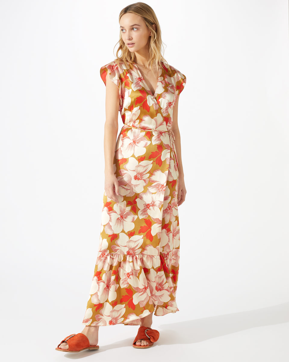 Платье женщин обруча гибискуса Бохо макси