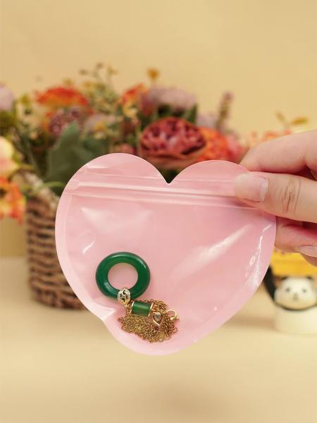 Sacs de cœur jaune ensoleillé pour bijoux bague boucle d'oreille emballage cadeau