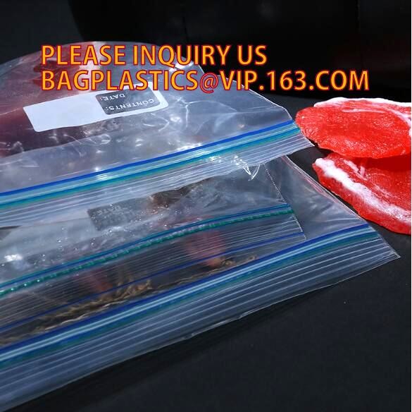 Resealable LDPE Food Grade Double Zipper Seal Bag for Packing Sandwich, Gravure printing LDPE plastic double Zip lockkk san