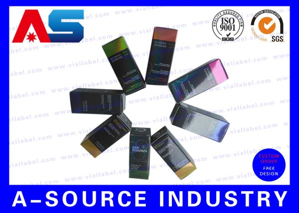 Custom Bodybuilding Empty 10ml Vials Box, CMYK / Panton Color 10 Ml Container