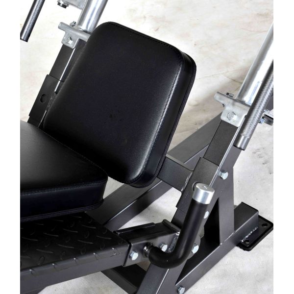 Grey/Black Gym Leg Press Hack Squat Machine LCL Support Adjustability
