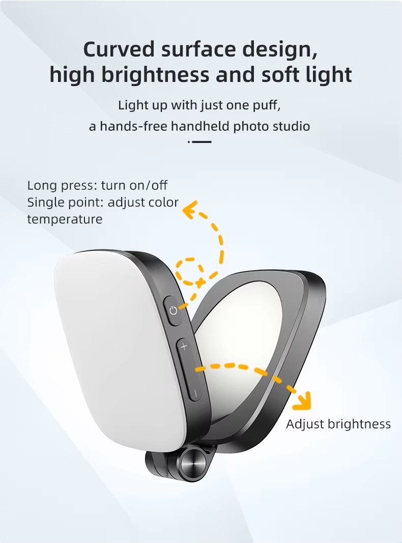 F662 Portable Mini LED Selfie Light Adjustable Outdoor Makeup Photography Studio Lighting Magnetic Pocket Fill Phone Fill Light