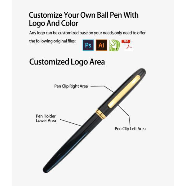 Black Creative Stationery Soft Tip Calligraphy Brush Pen Signature Pen For Gift