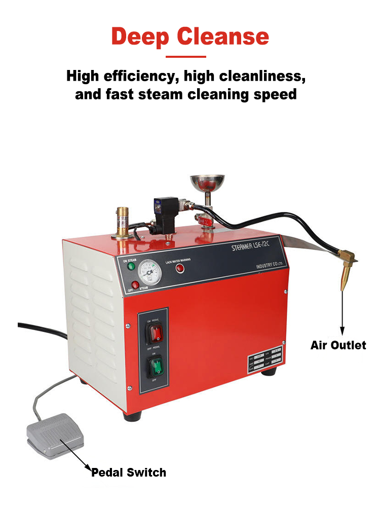 Industrial Grade Jewelry Steam Cleaning Equipment, 1300W Power, 304 Stainless Steel Construction, 4kg Steam Pressure, 6L Capacity