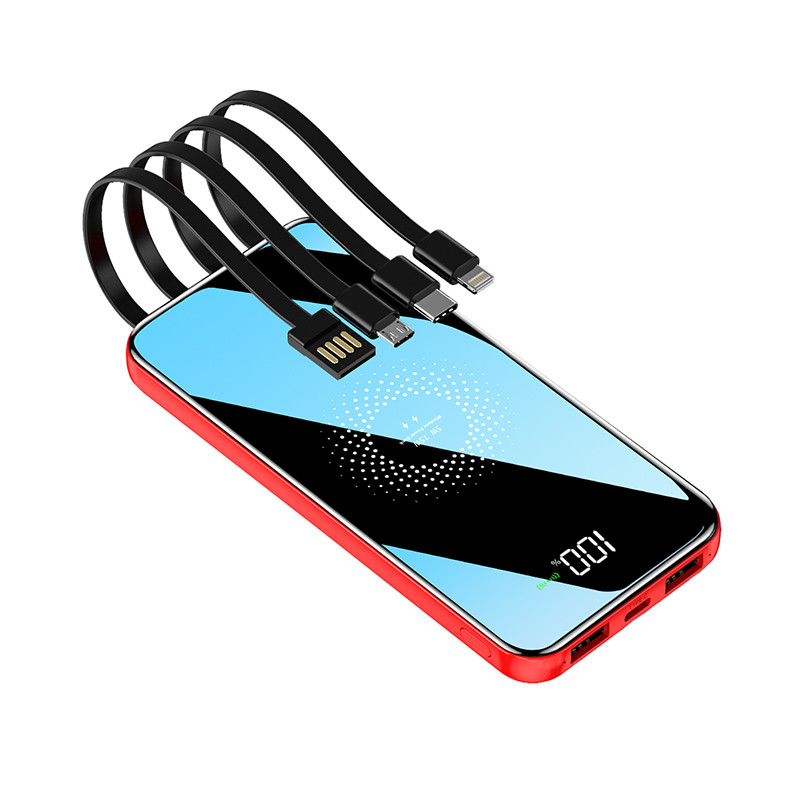 Высокоскоростной кабель банка 4 силы 10000MAH с одним ЛОГОТИПОМ печати/гравировать тела