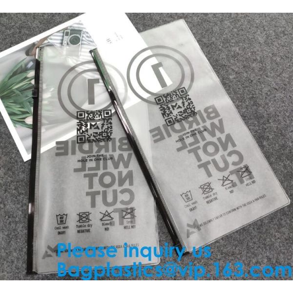 Sinicline Nice Pvc Eva Slider Zipper String Biodegradable T-Shirt Packaging Plastic Bag With Logos Custom Logo Printed