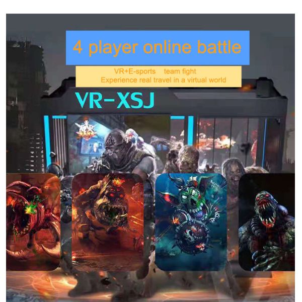 Indoor 9d Virtual Reality Machine Multiplayer Amusement Park Game Console