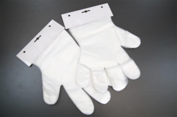 Flat Pack Disposable PE Gloves / Polyethylene Disposable Food Handling Gloves