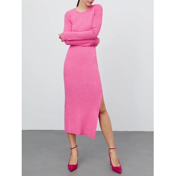 Midi Élégance Robes Femmes Robes Formelles Travail Casual Tricoté Vêtements féminins en une pièce